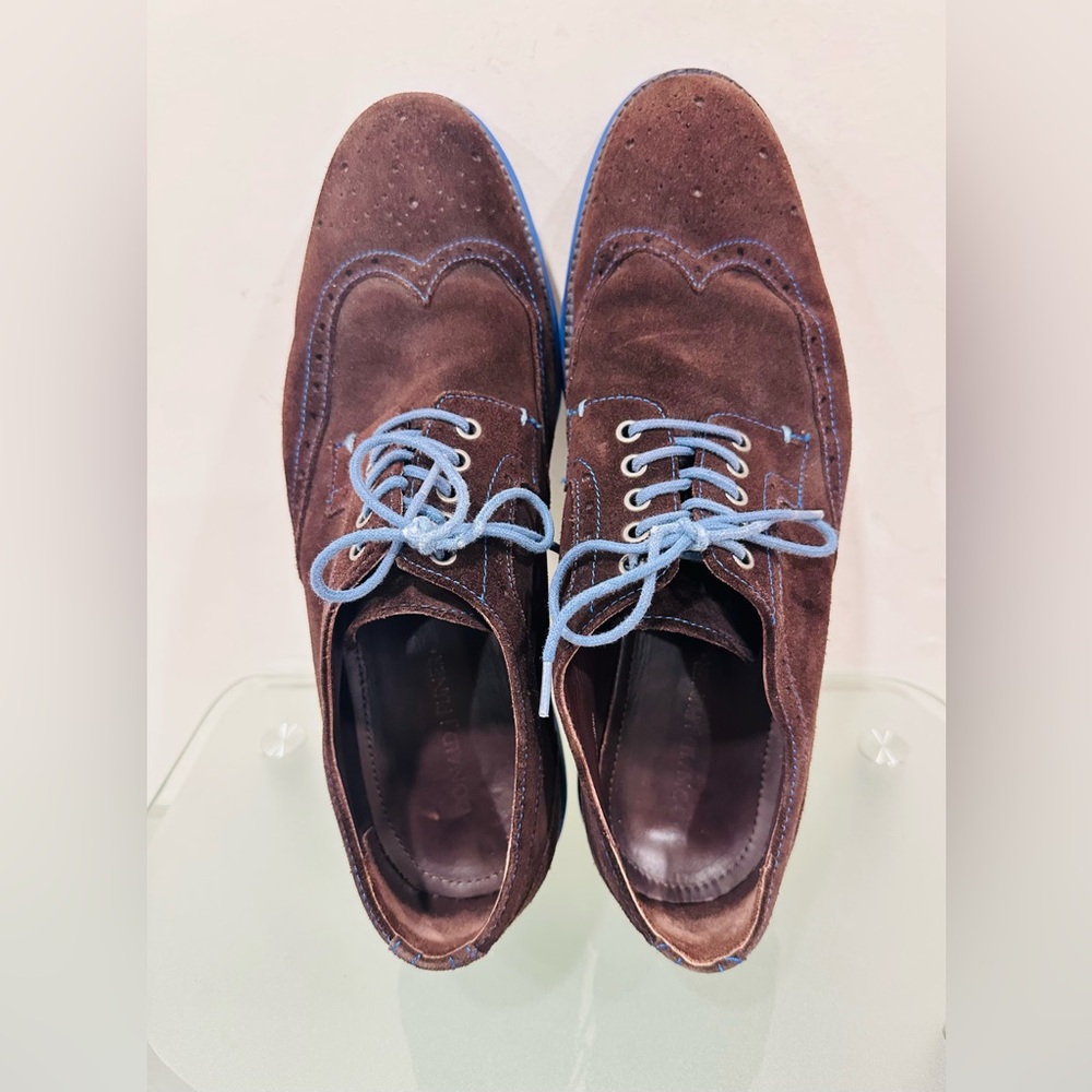 Donald J Pliner Shoes Oxford Mens Size 12 M Brown Suede - Picture 6 of 10